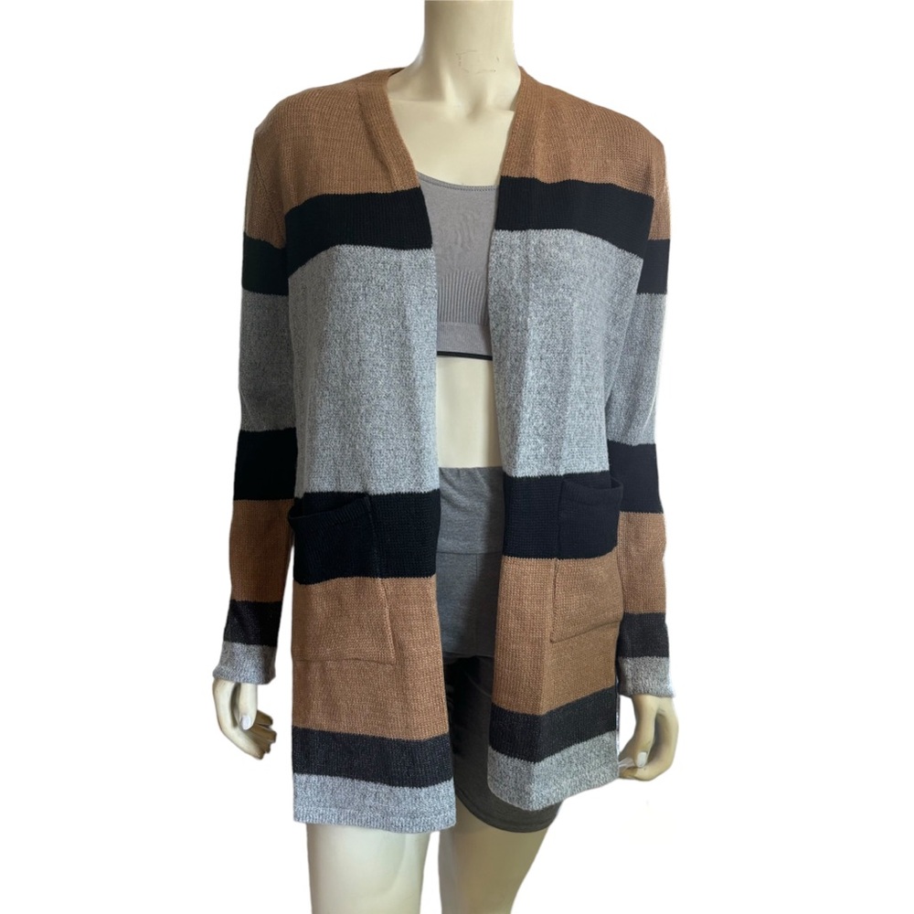 By Design Elsa Long Colorblock Cardigan Size Medium